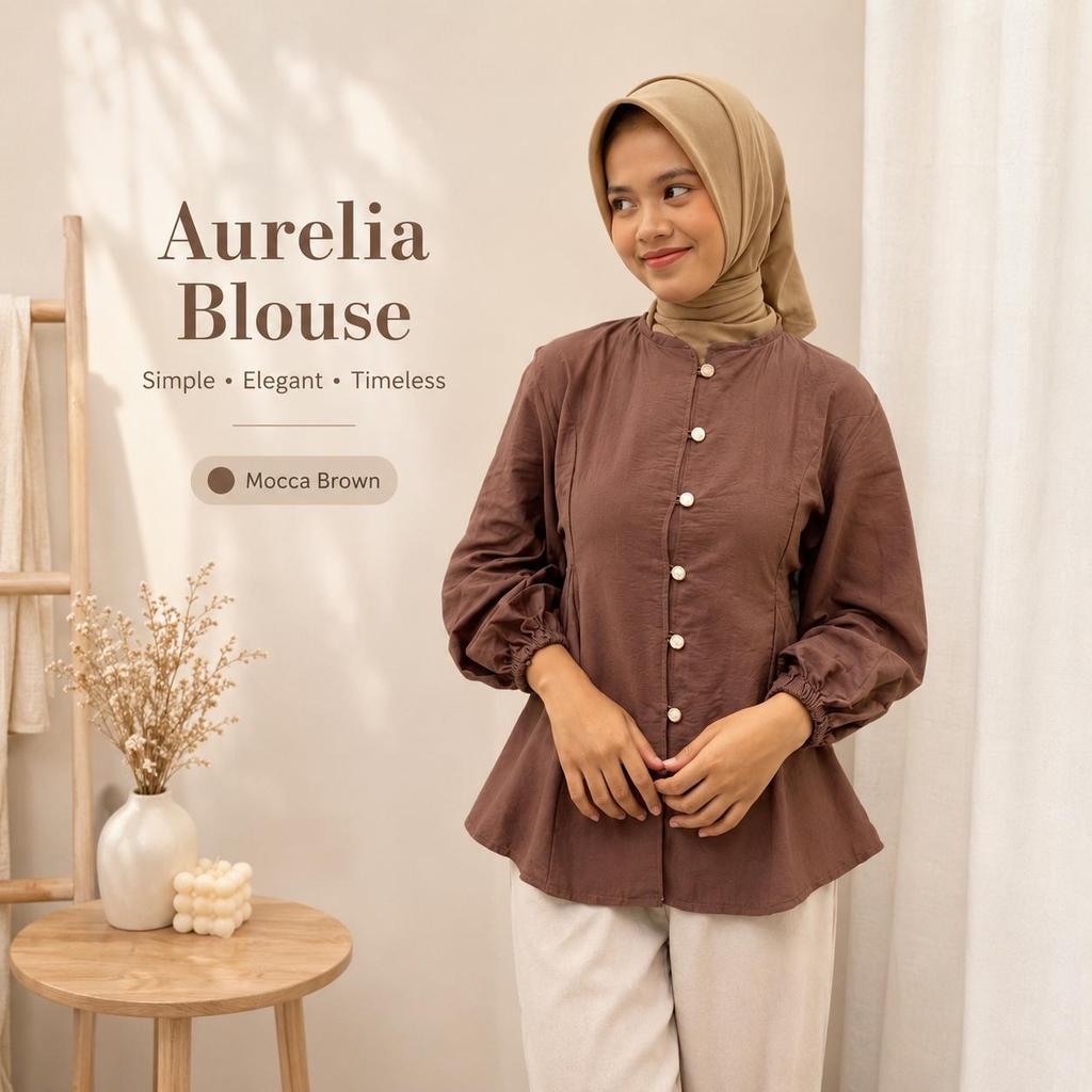 Aurelia Blouse Wanita Premium
