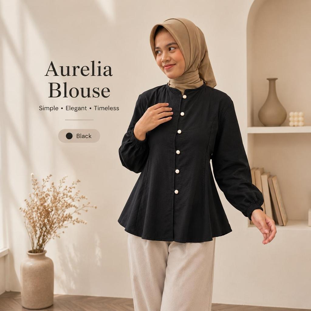 Aurelia Blouse Wanita Premium