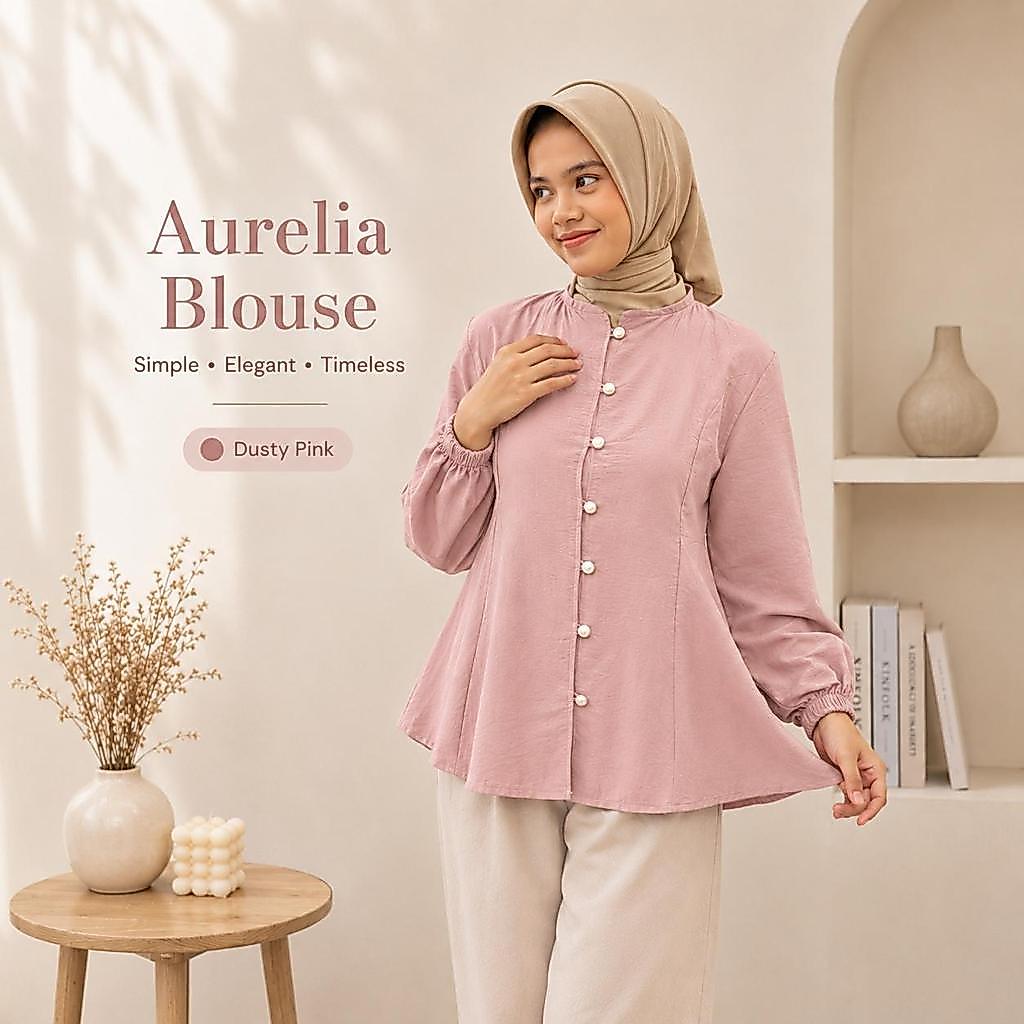 Aurelia Blouse Wanita Premium