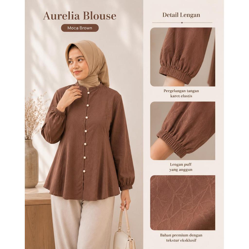 Aurelia Blouse Wanita Premium